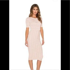 Ronny Kobo dress women size XS pink stretch bodycon Christina Pointelle